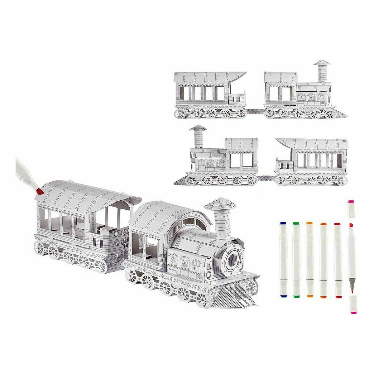 Travaux Manuel en papier Pincello Train (4 Unités)